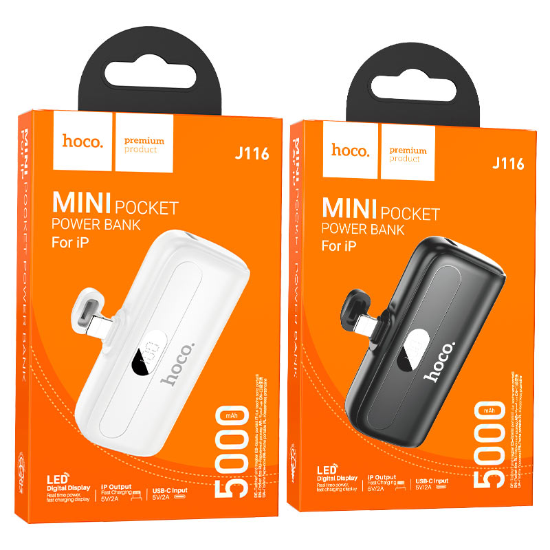 HOCO J116 Power bank “ Cool charging” 5000mAh for Lightning HOCO J116 Power bank “ Cool charging” 5000mAh for Lightning